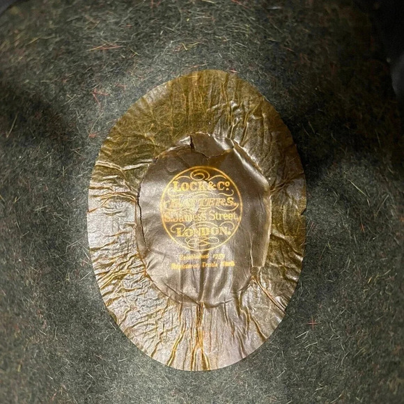 Lock & Co Hatters Green Felt Fedora Hat - Picture 4 of 6